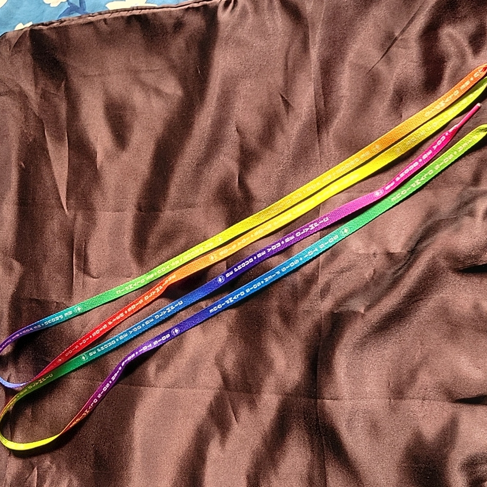 Olympic multi-colored shoe laces